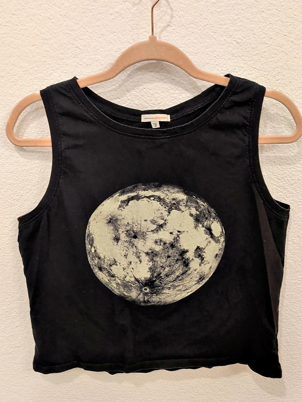 Moon - Known Supply Black Organic Cotton Boxy Tank Size Medium